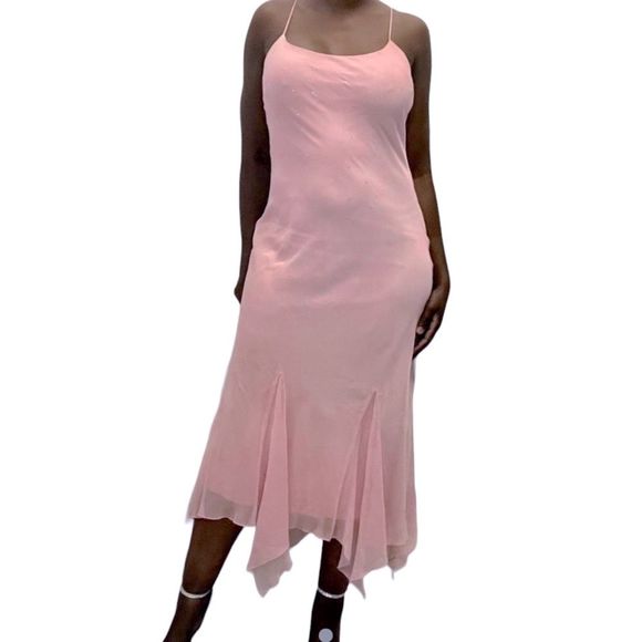 B Darlin pink Fairy Dress size 1/2  style 045032 sleeveless maxi sheer lining el - Picture 1 of 14